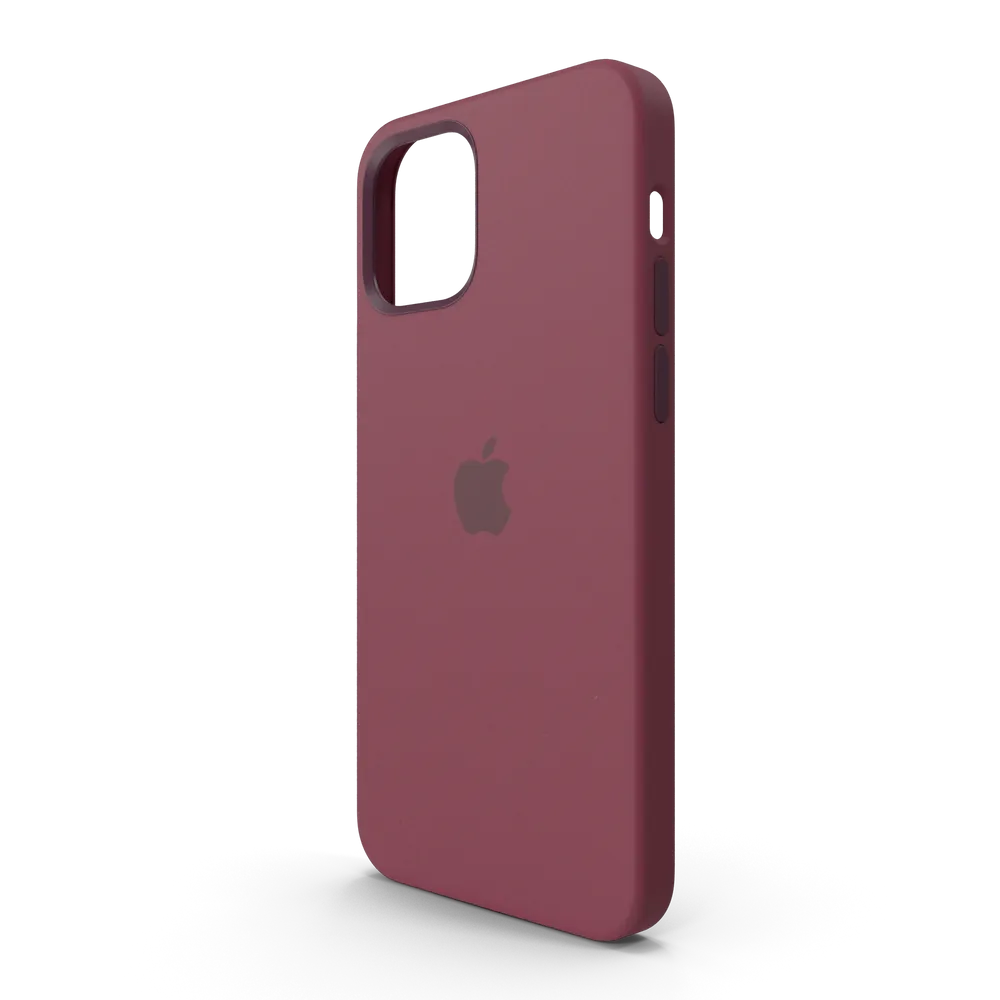 iPhone 12 Silicone Case with MagSafe Plum