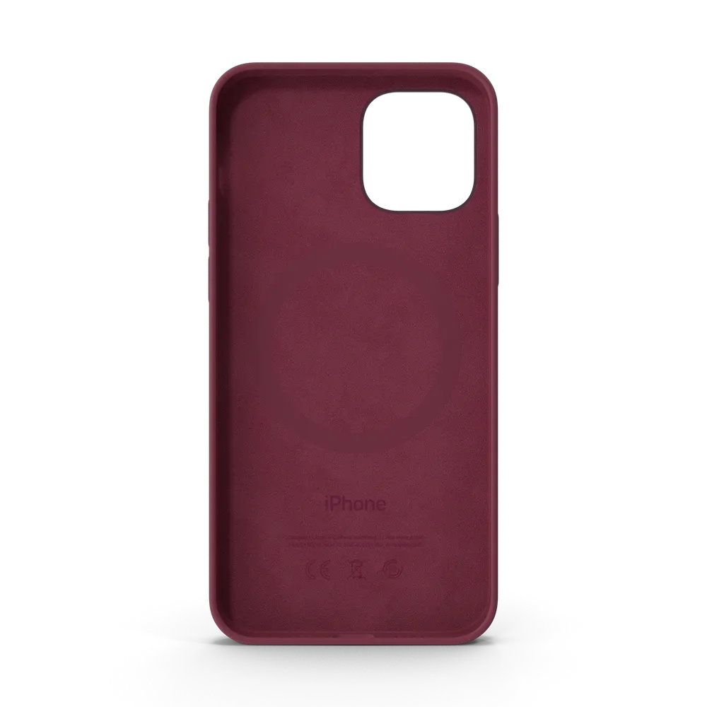 iPhone 12 Silicone Case with MagSafe Plum