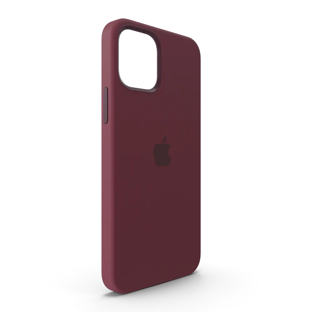 iPhone 12 Silicone Case with MagSafe Plum