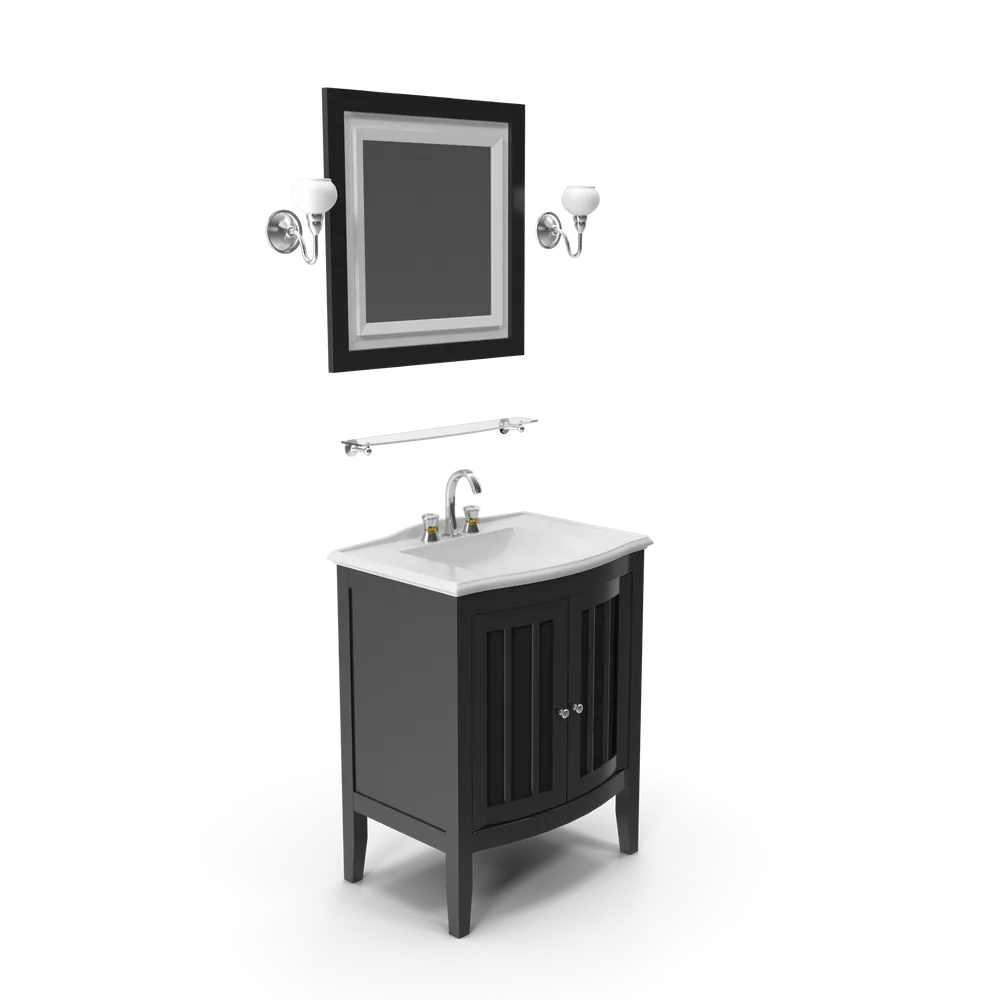 Wooden Bathroom Sink With Mirror