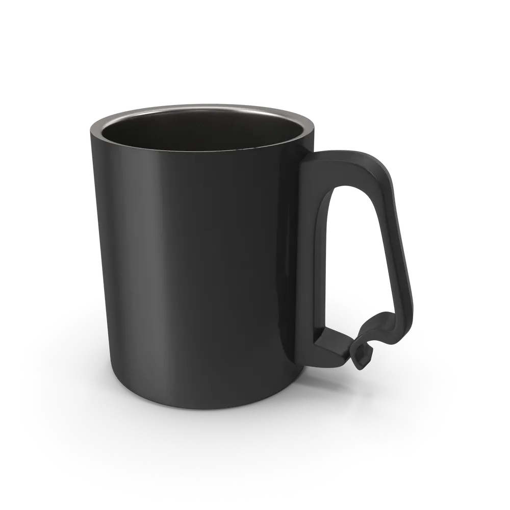 Black Aluminium Cup